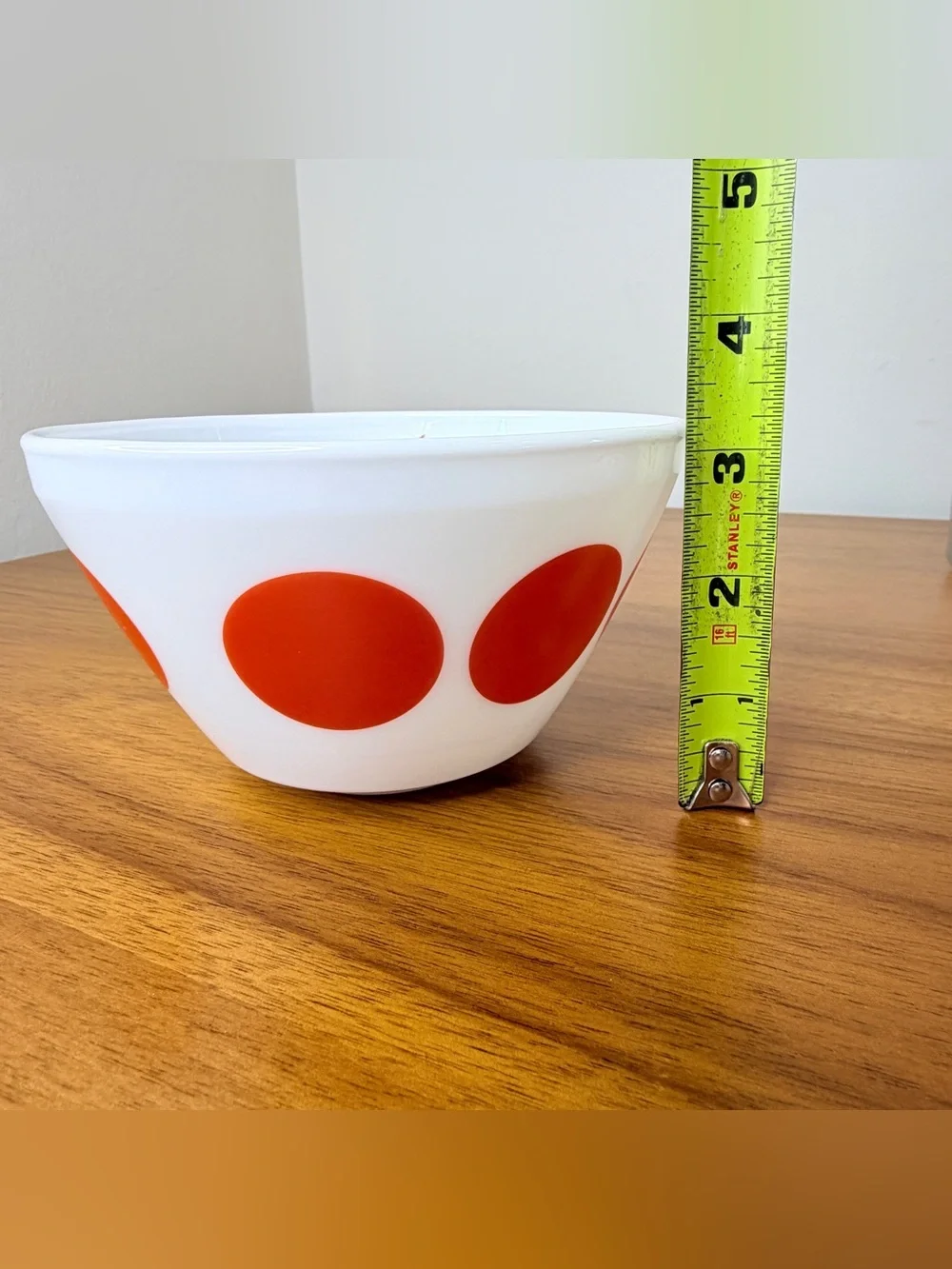 Small Vintage Charm Inspired By Pyrex Red Polka Dot Nesting Mixing Bowl 3C/.7L